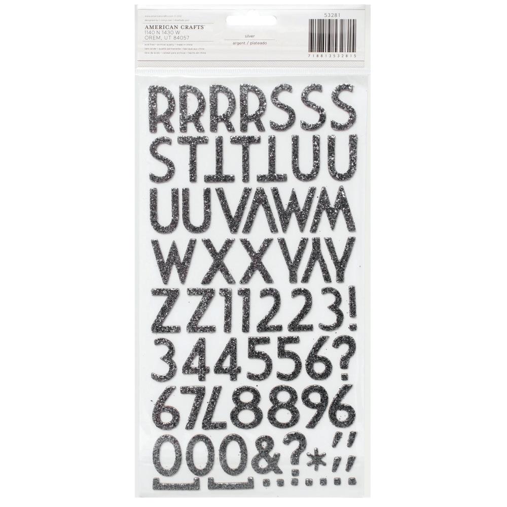 Chipboard Glitter Stickers - Thickers - Wisecrack