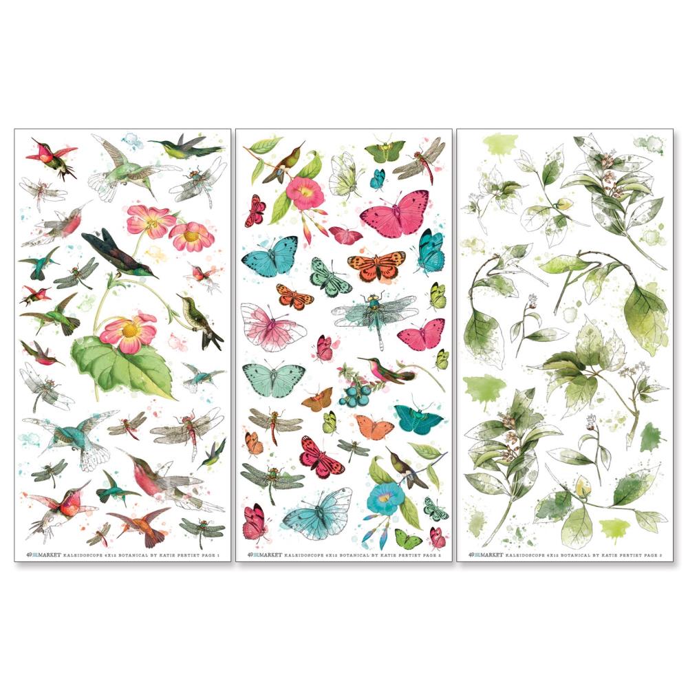 Kaleidoscope Collection - Botanicals Rub-On Transfer Set