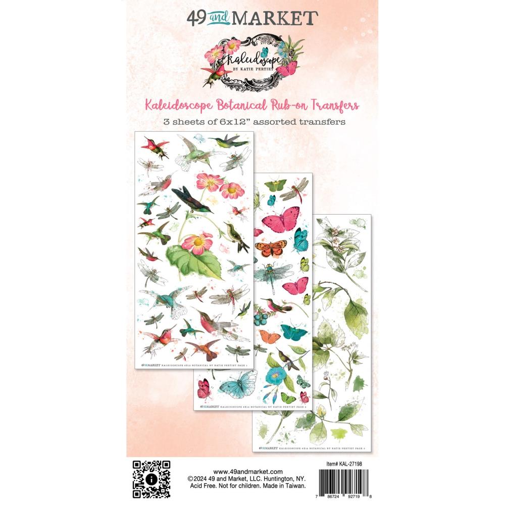 Kaleidoscope Collection - Botanicals Rub-On Transfer Set