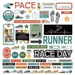 Runner's High 12"X12" Element Sticker