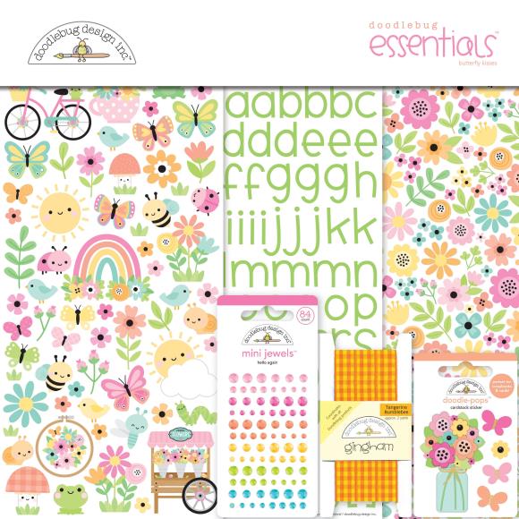 Doodlebug Essentials Kit - Butterfly Kisses