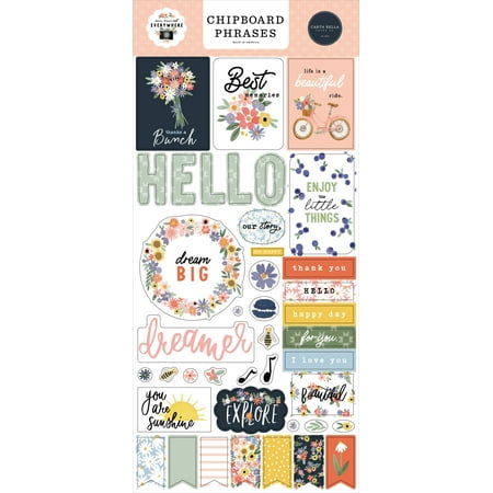 Here, There And Everywhere Chipboard 6"X13" Phrases
