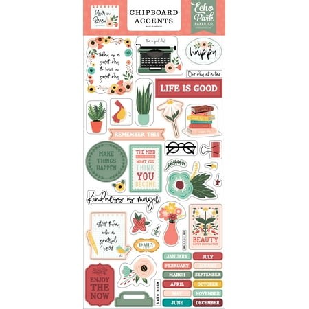 Year In Review 6X13 Chipboard Accents