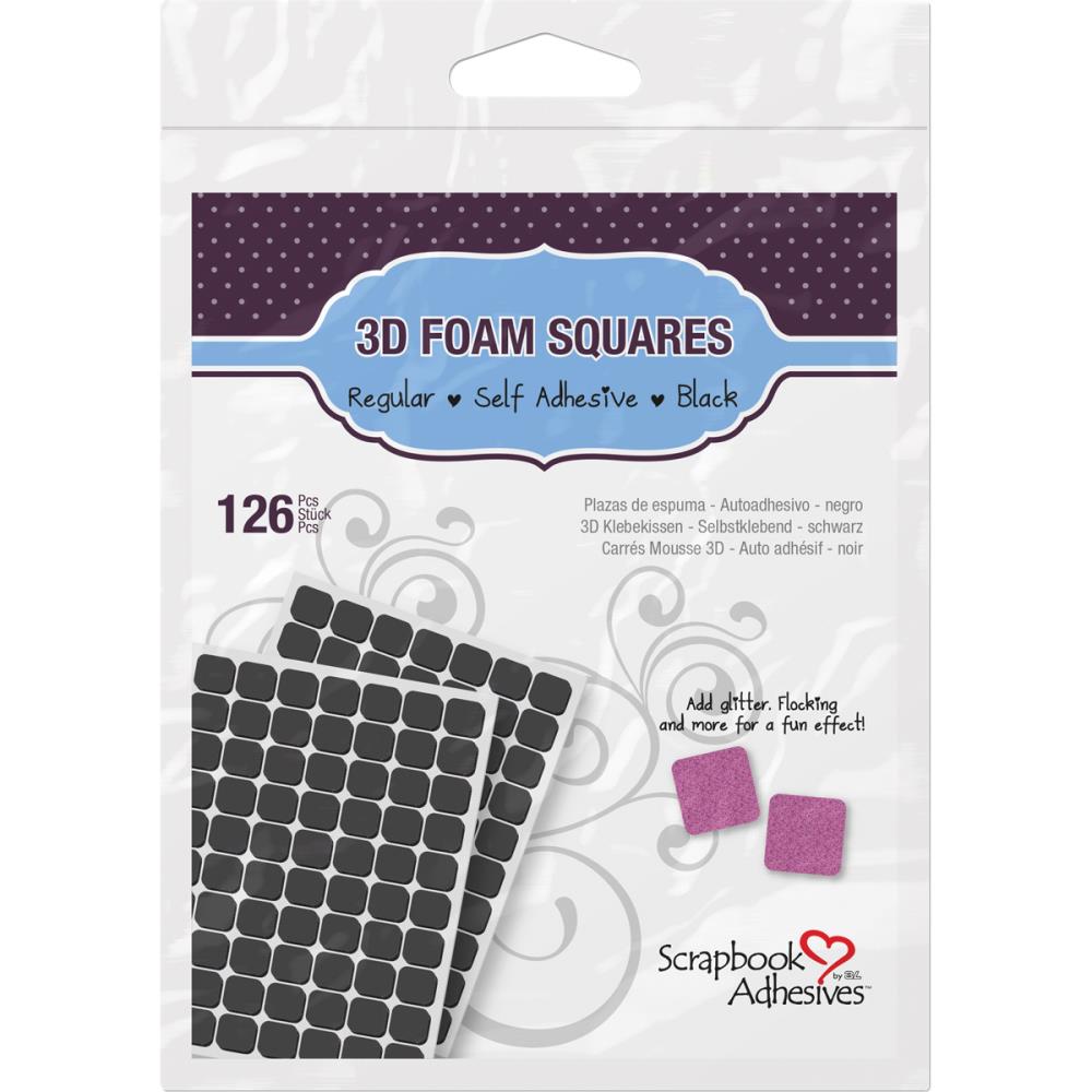 3D Foam Squares (Black) by Scrapbook Adhesives