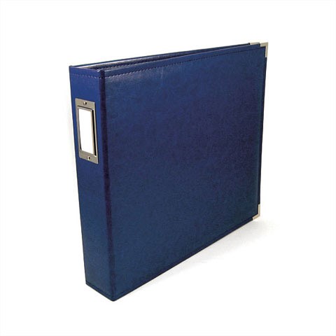 Classic Leather - 12x12 Three Ring Album - Colbalt