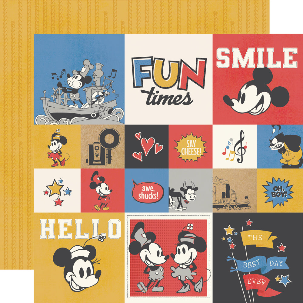 Say Cheese Classic Mouse - 2x2/4x4 Elements - 12x12 Double Side Cardstock