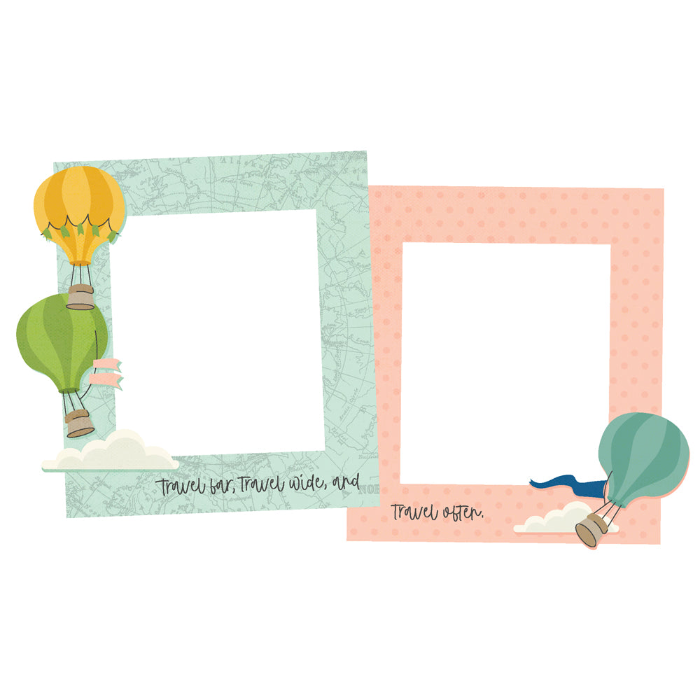 Happy Travels - Chipboard Frames