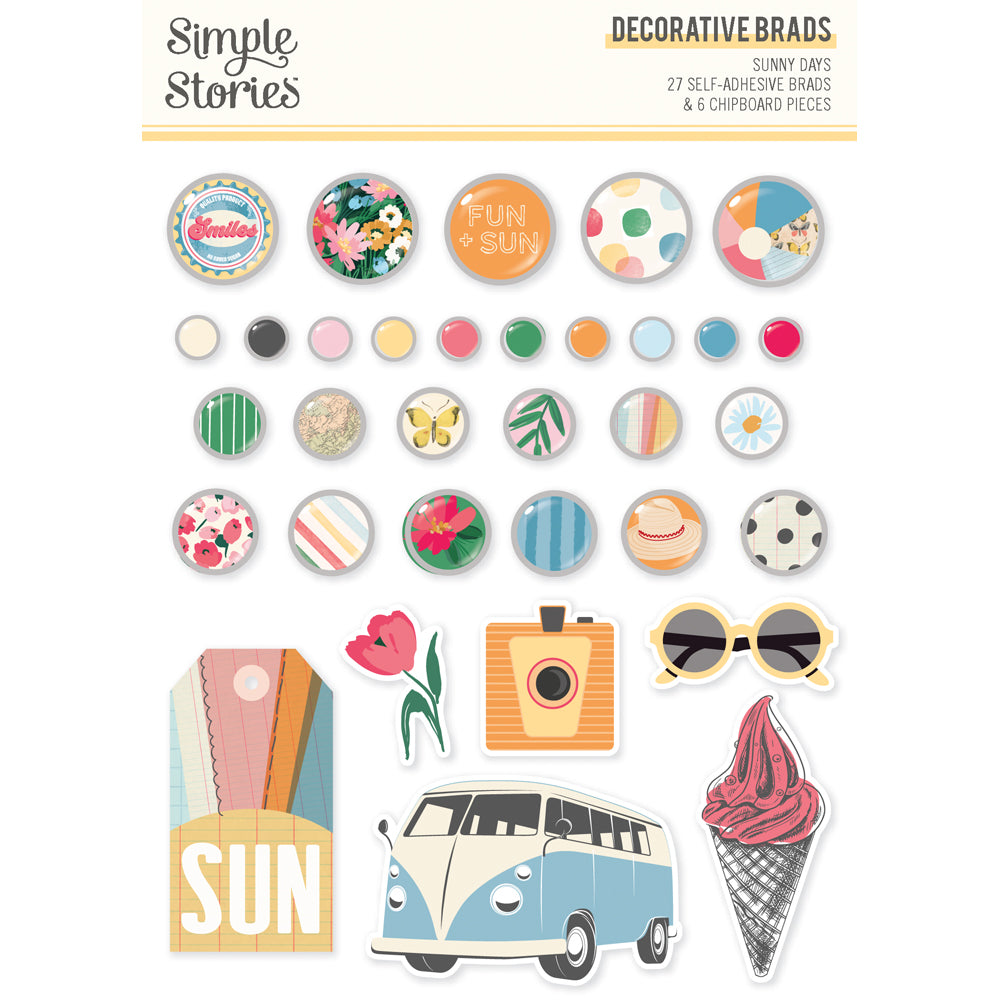 Sunny Days - Decorative Brads