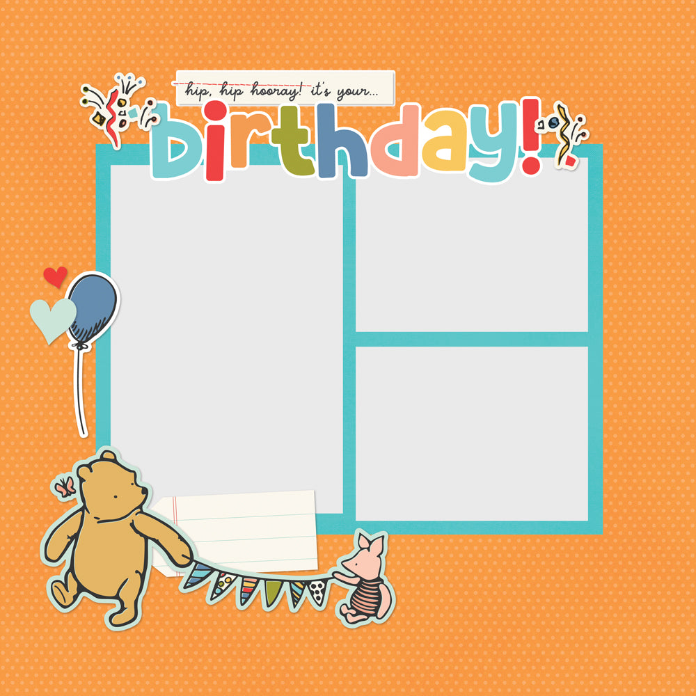 Say Cheese Classic Pooh Birthday - Simple Pages Page Pieces