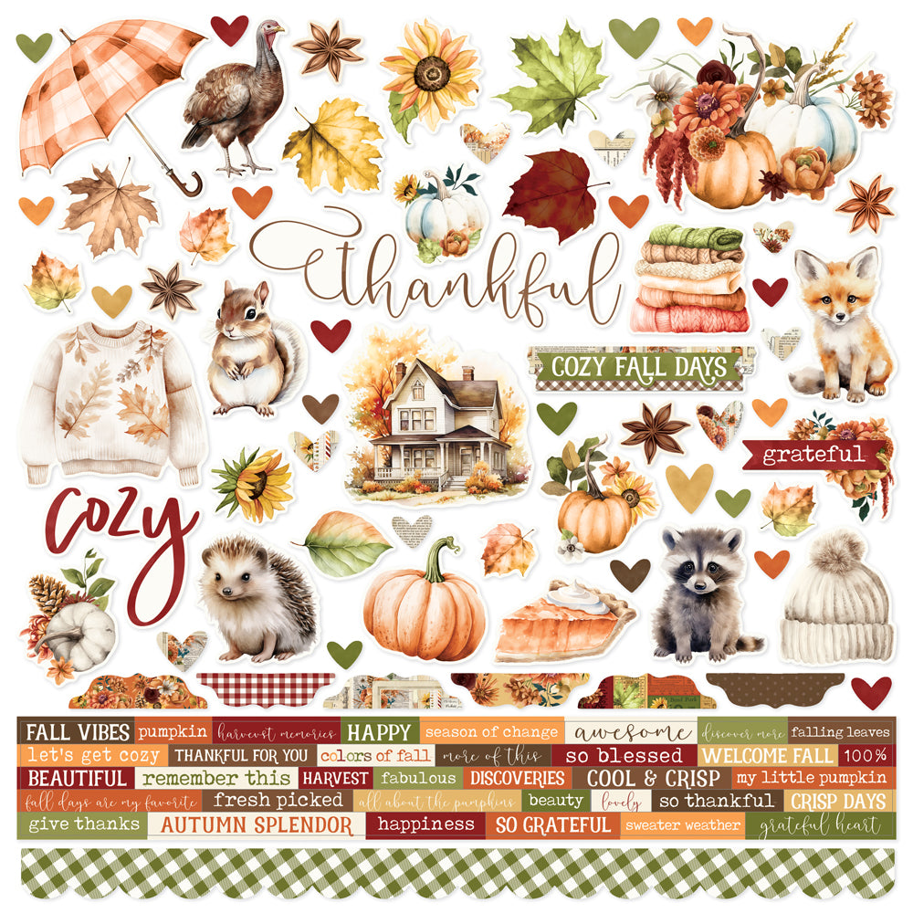 Simple Vintage Autumn Breeze - Cardstock Stickers