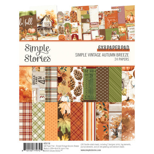 Simple Vintage Autumn Breeze - 6x8 Pad