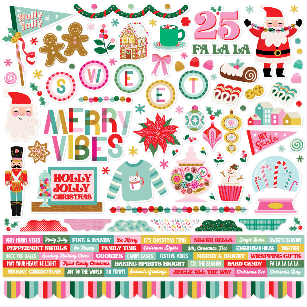 Hard Candy Christmas - Cardstock Stickers