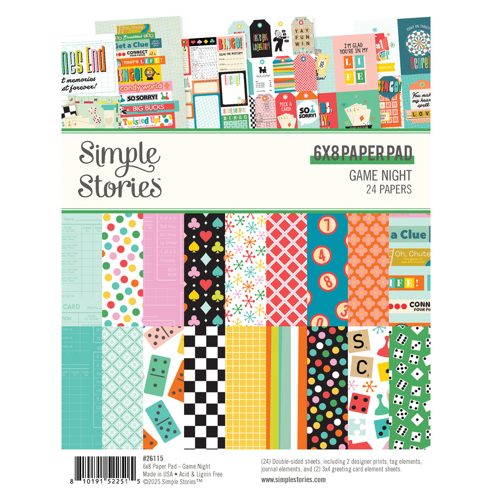 Game Night 6x8 Paper Pad