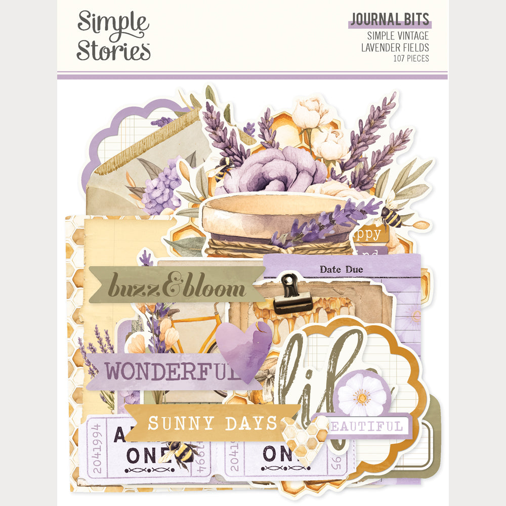Simple Vintage Lavender Fields - Journal Bits & Pieces