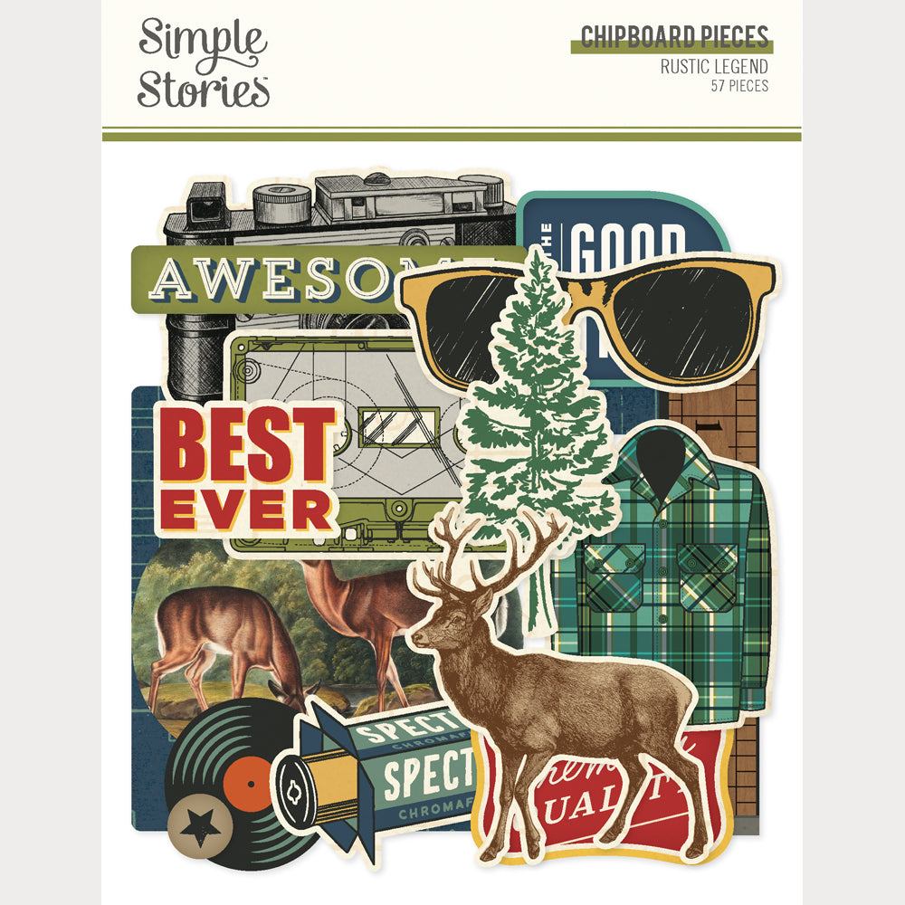 Rustic Legend - Chipboard Pieces