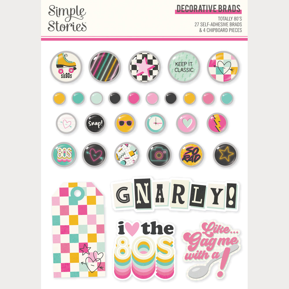 Totally 80's - Decorative Brads