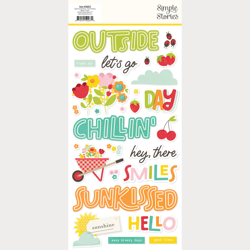 Sweet Summertime - Foam Stickers