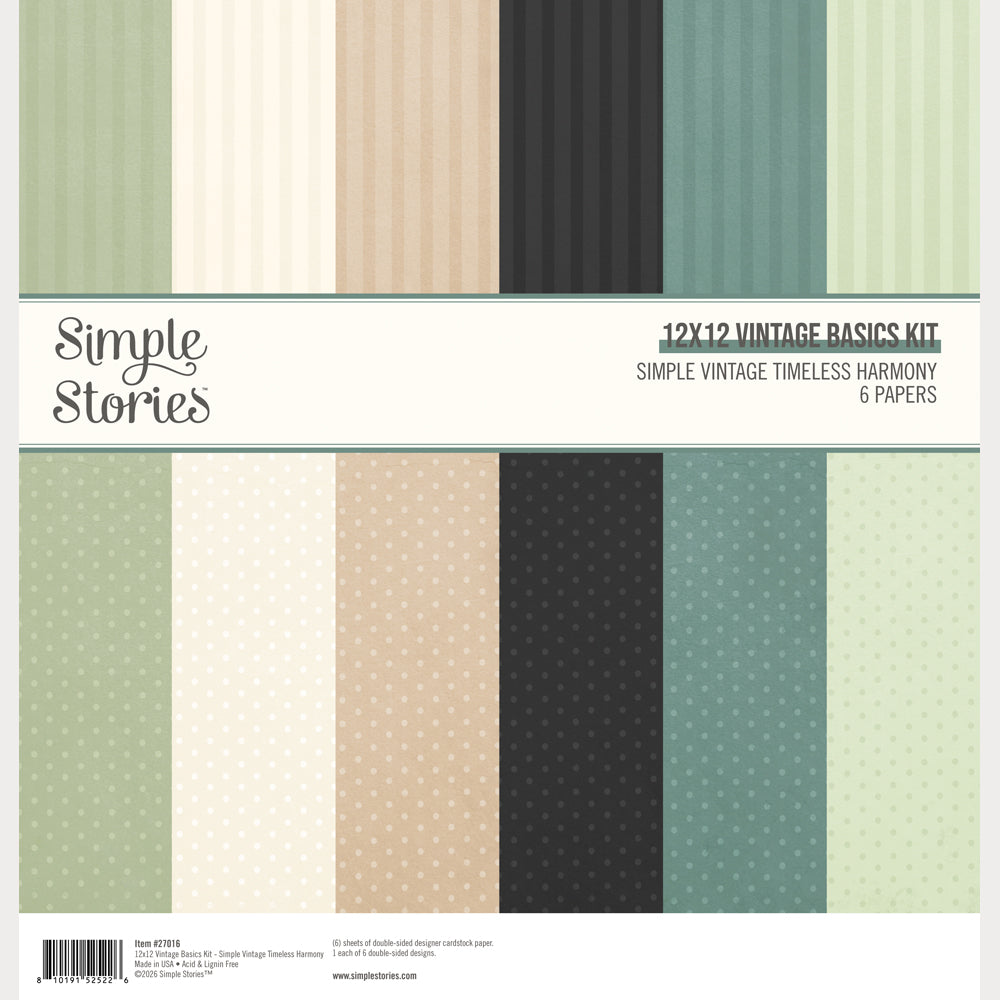 Simple Vintage Timeless Harmony - 12x12 Vintage Basics Kit