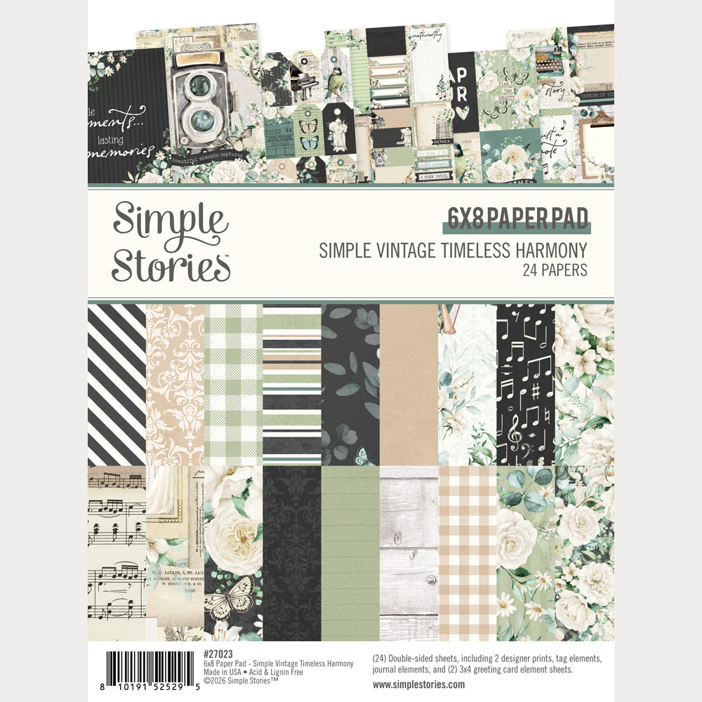 Simple Vintage Timeless Harmony - 6x8 Pad