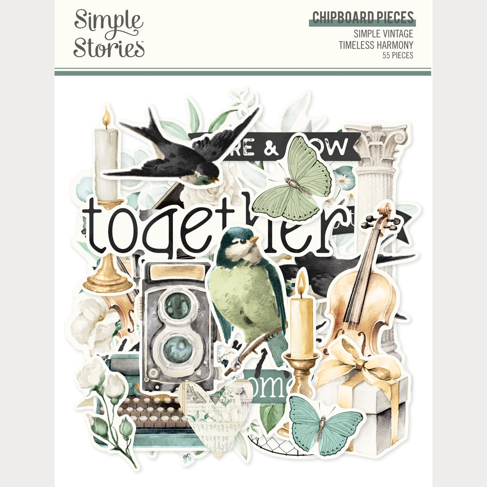 Simple Vintage Timeless Harmony - Chipboard Pieces