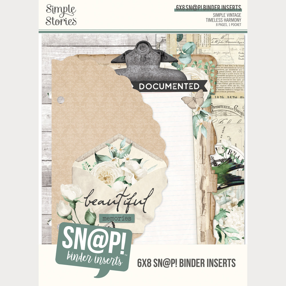 Simple Vintage Timeless Harmony - SN@P! 6x8 Binder Inserts