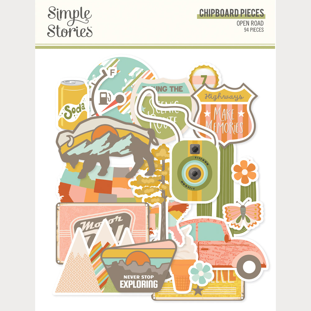 Open Road - Chipboard Pieces