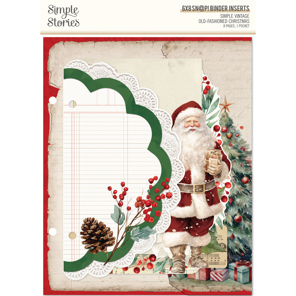 Simple Stories - Simple Vintage Old Fashioned Christmas SN@P! 6x8 Binder Inserts **PRE-ORDER**
