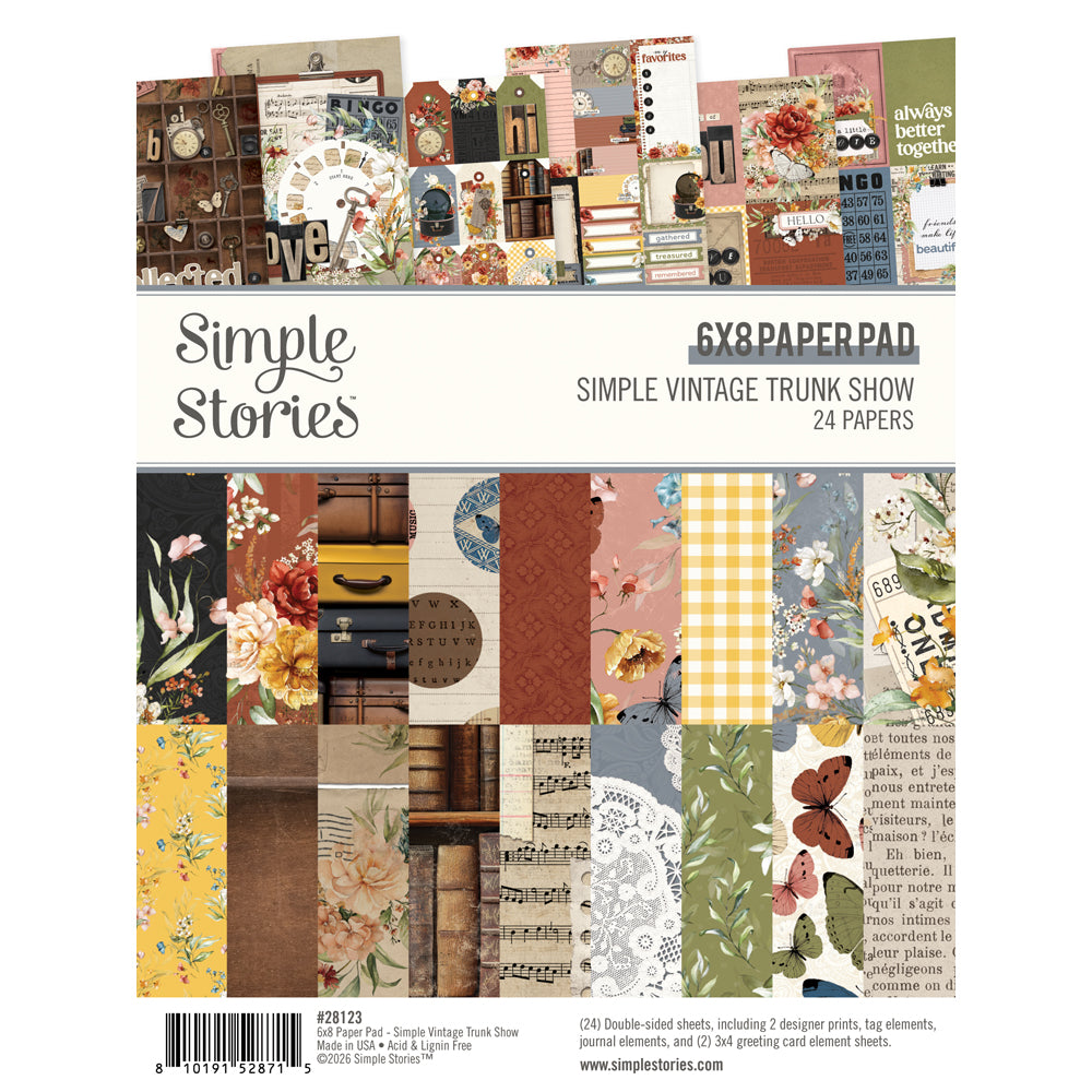 Simple Stories Simple Vintage Trunk Show - 6x8 Pad **Pre-Order**