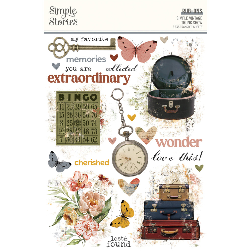 Simple Stories - Simple Vintage Trunk Show Rub Ons **Pre-Order**