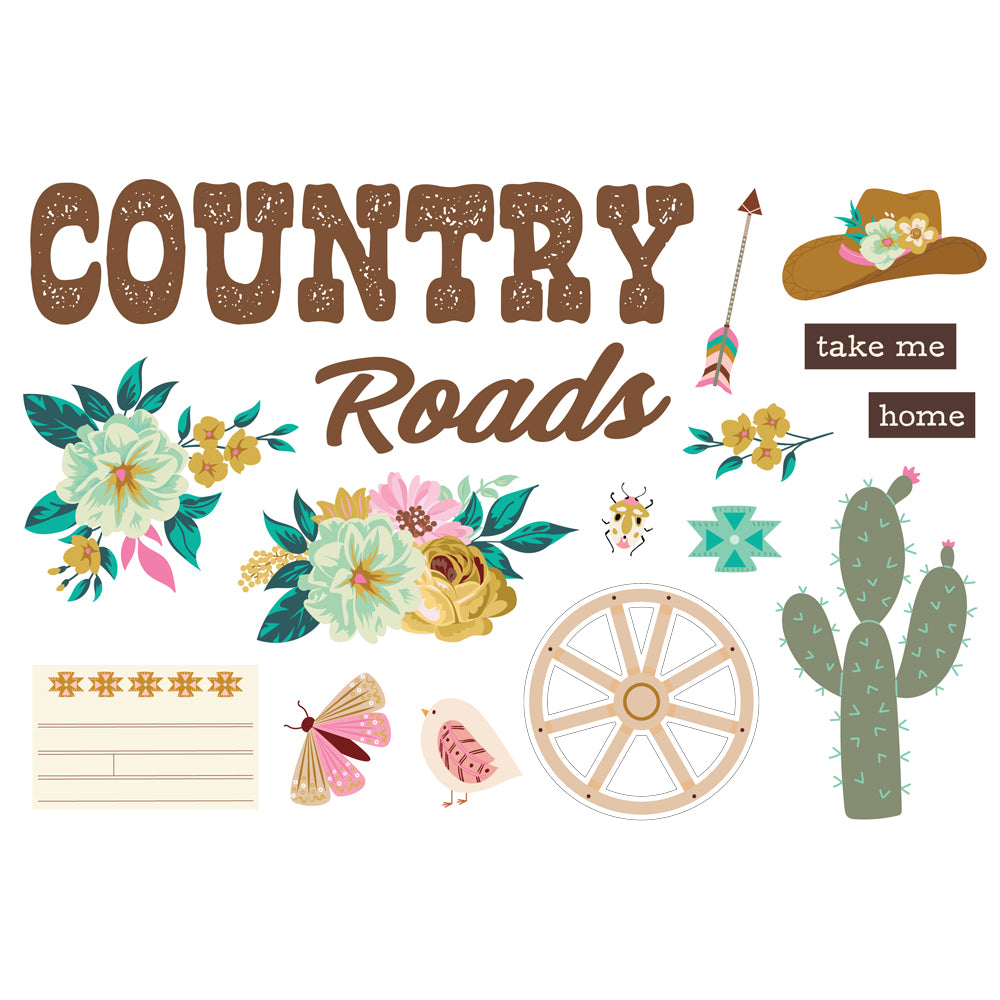 Simple Stories - Country Roads Cowgirl - Page Pieces **Pre-Order**