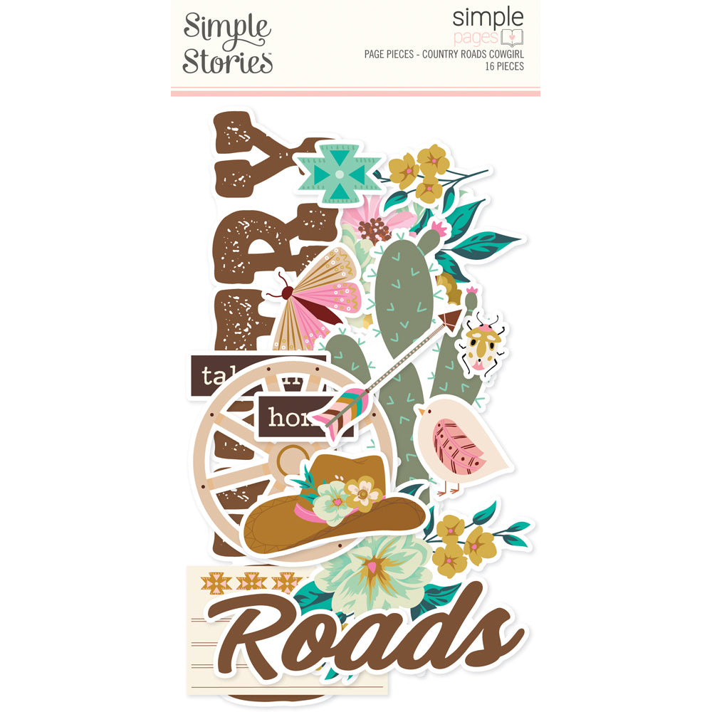 Simple Stories - Country Roads Cowgirl - Page Pieces **Pre-Order**