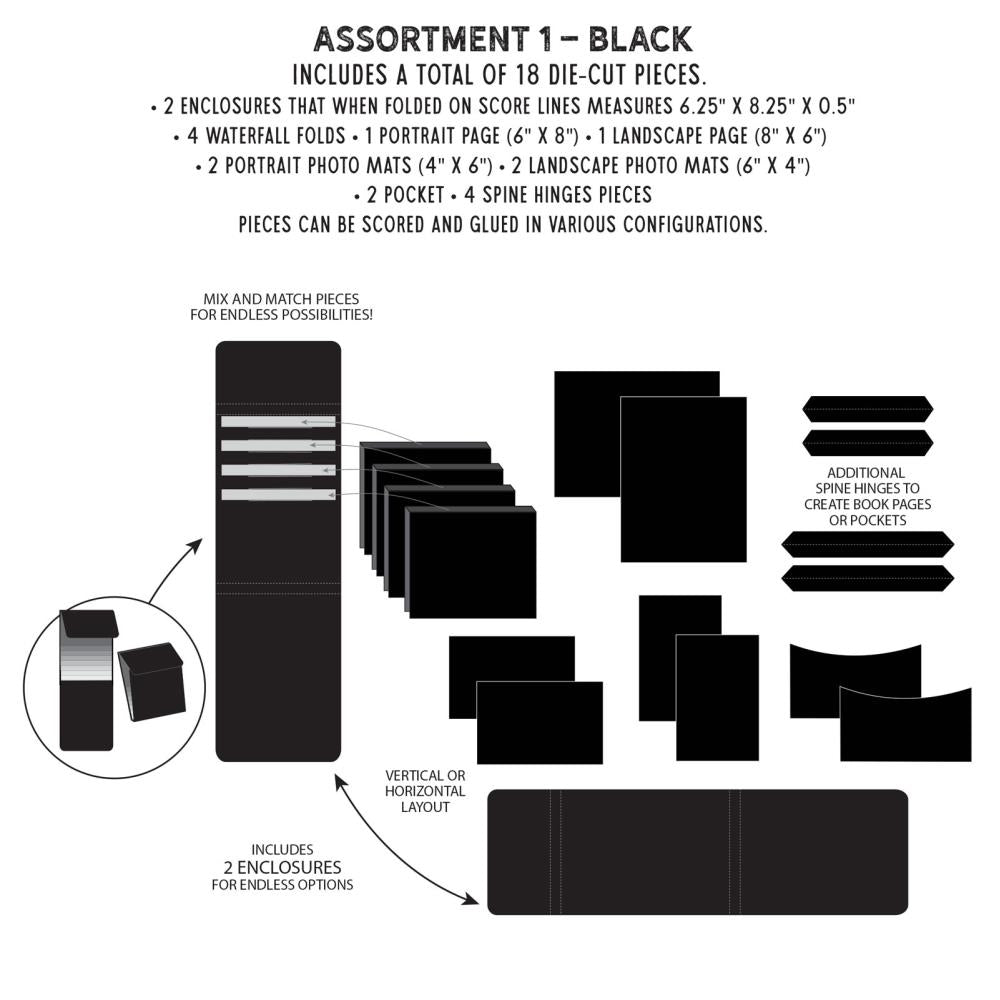 49 And Market Create-An-Album Foundation Inserts - Assort. 1 Black