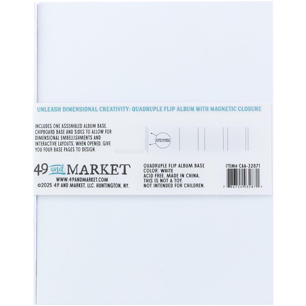 49 And Market Create-An-Album Quadruple Flip Album Base - white