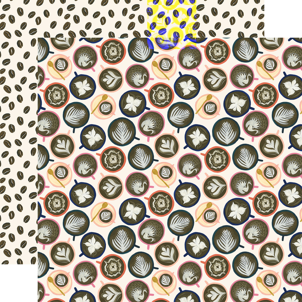 Coffee Collection - Cappuccino Cups 12 x 12 Paper