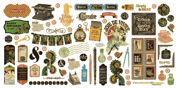 Graphic 45 Keepsake Kit with Exclusive Metal Die (Typography)