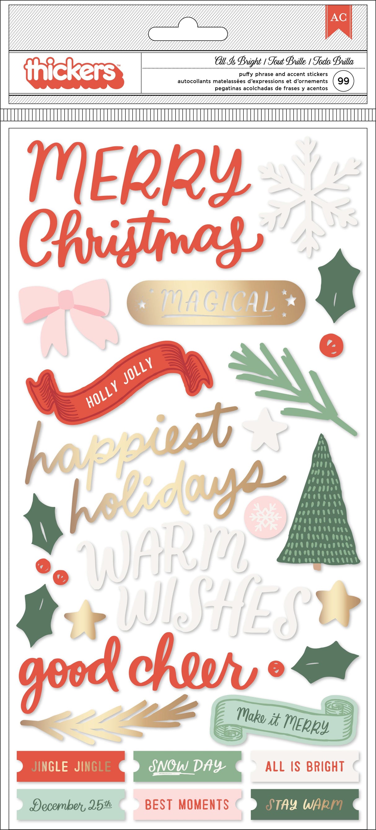 Mittens and Mistletoe Phrase Thickers