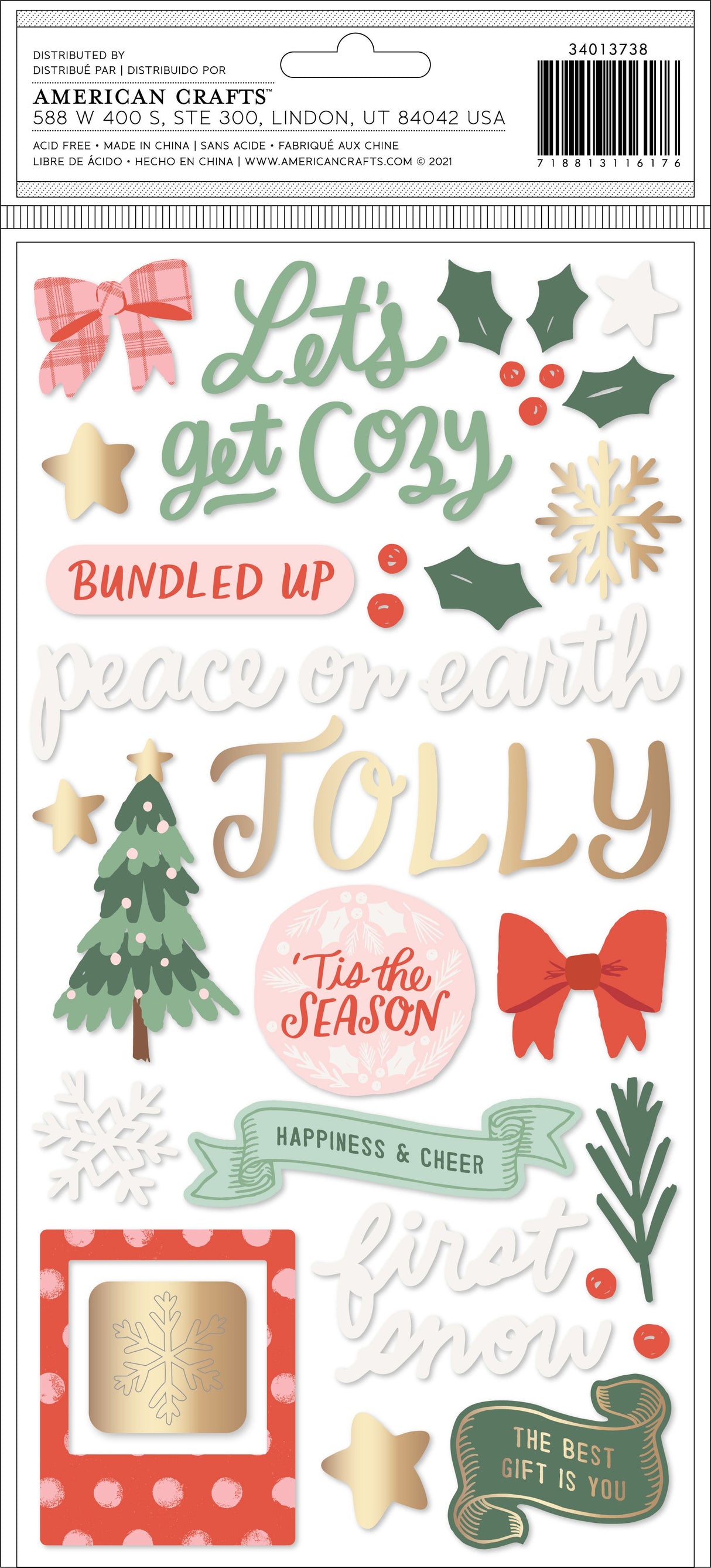 Mittens and Mistletoe Phrase Thickers