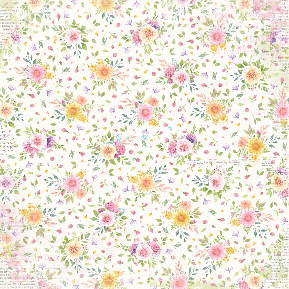 Simple Vintage Life in Bloom - 12x12 Double Sided Paper - 4x6 Elements