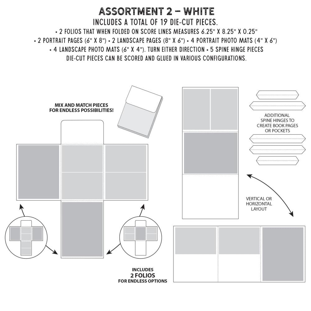 49 And Market Create-An-Album Foundation Inserts - Assort. 2 White