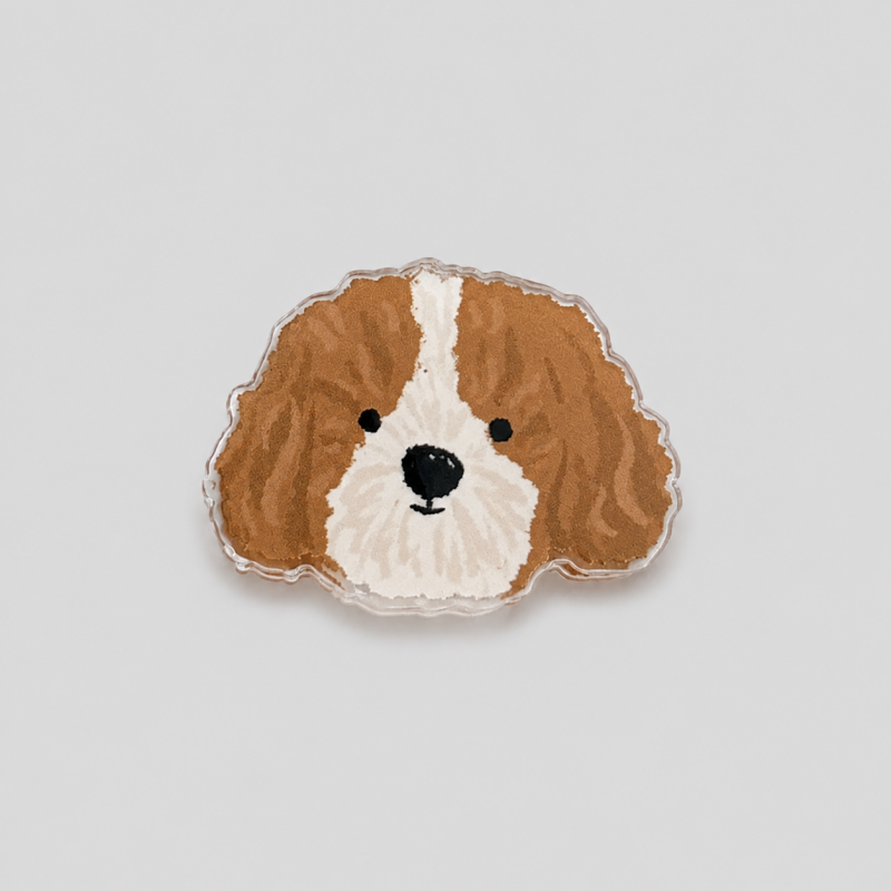 Dog Head Pattern Paper Clip: Border / F