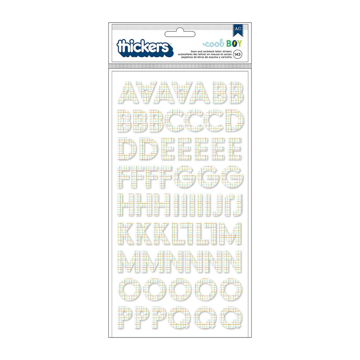 Cool Boy Alphabet Thickers - Foam Cardstock stickers
