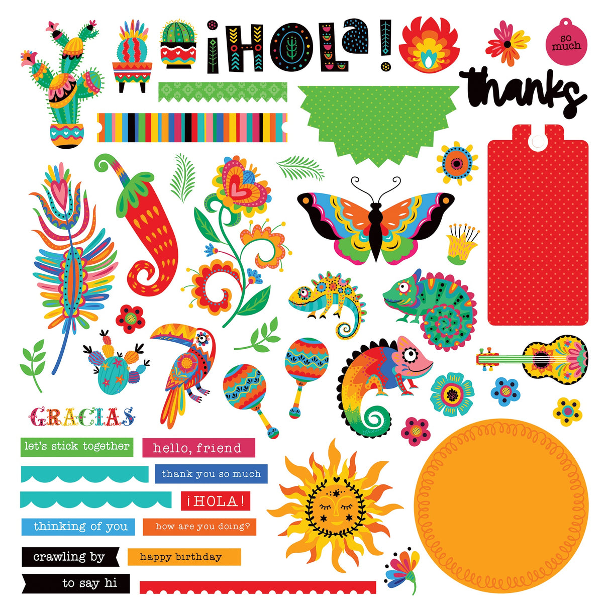 Stickers-Gracias Stickers 12"X12"