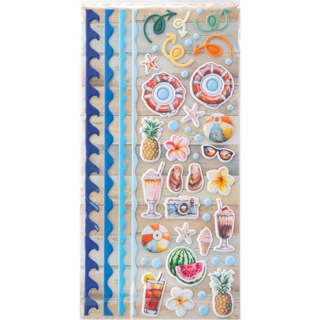 49 And Market Puffy Stickers Beach Vibes