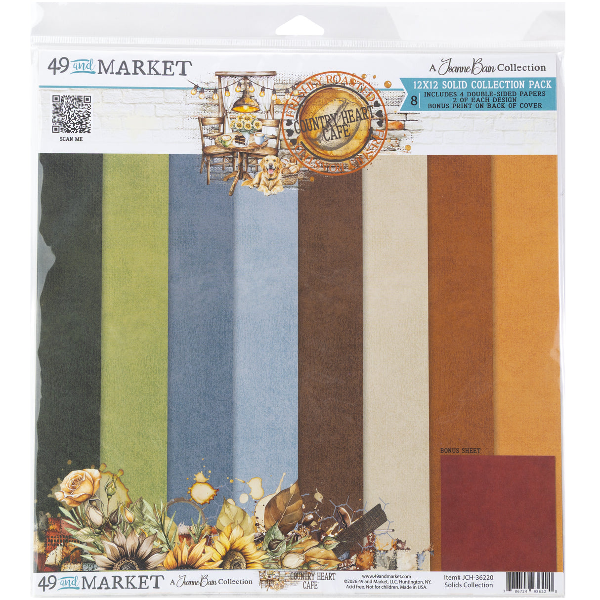 49 and Market - Country Heart Café 12x12 Solids Collection Pack