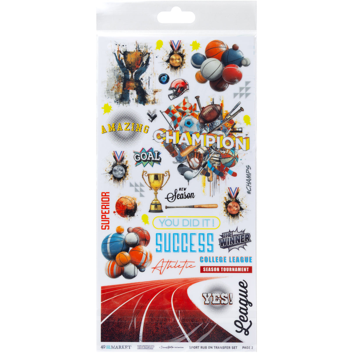 49 and Market - Level Up Sports Rub-On Transfers