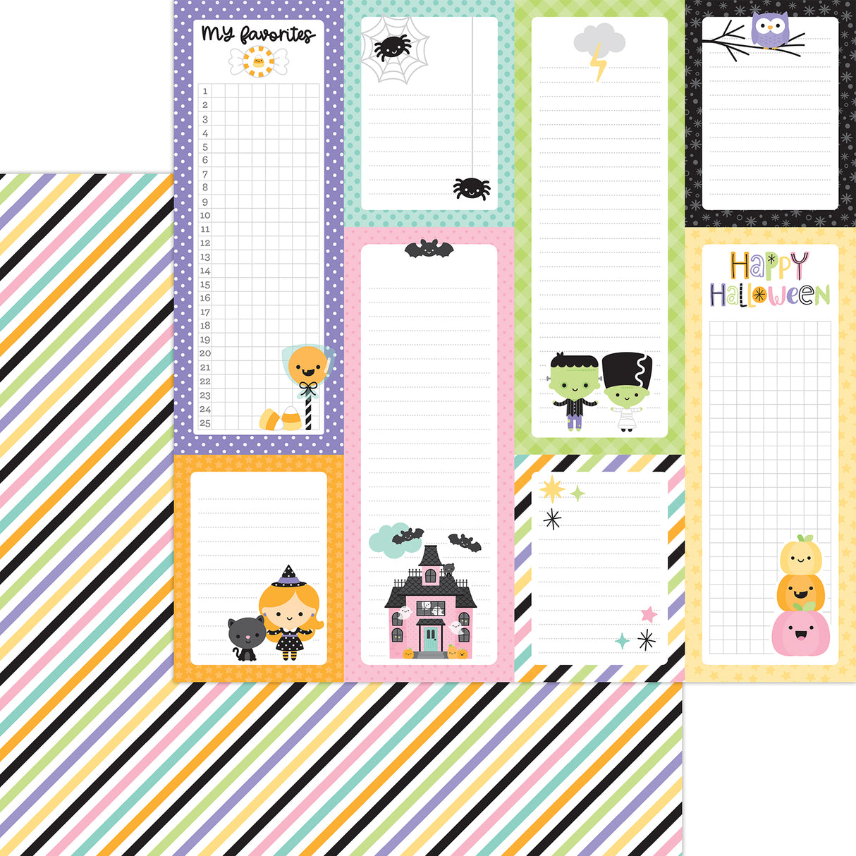 Candy Sticks double-sided cardstock - Sweet & Spooky