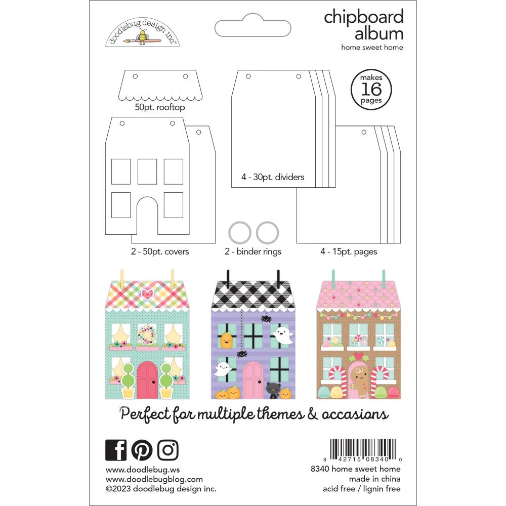 Doodblebug Chipboard Album - Home Sweet Home