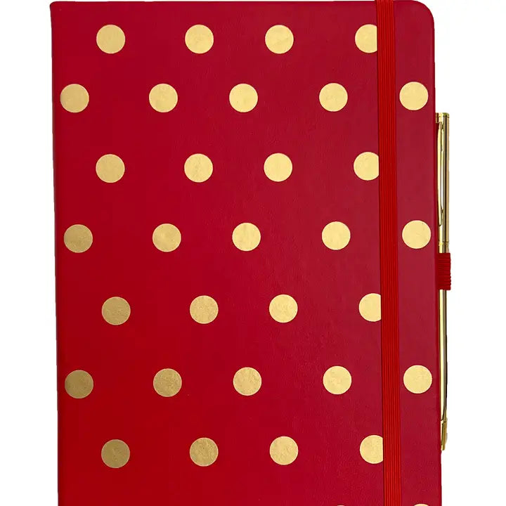 MANIFOL A5 Notebook with Polka Dots & Pen