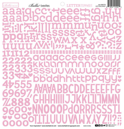 Cotton Candy Letter Scramble Alpha Stickers