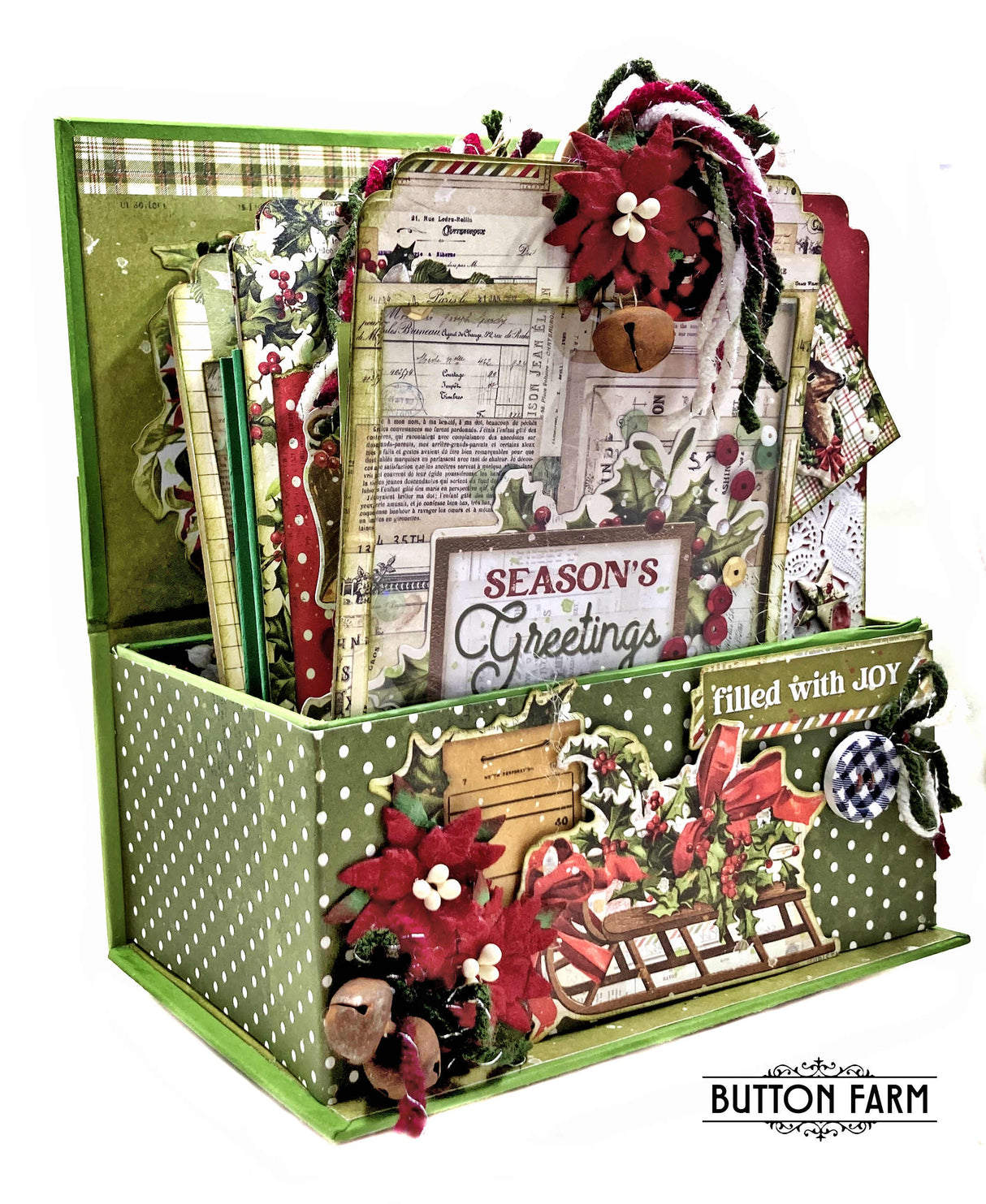 The Yuletide Box of Tags by Kathy Clement. TUTORIAL ONLY